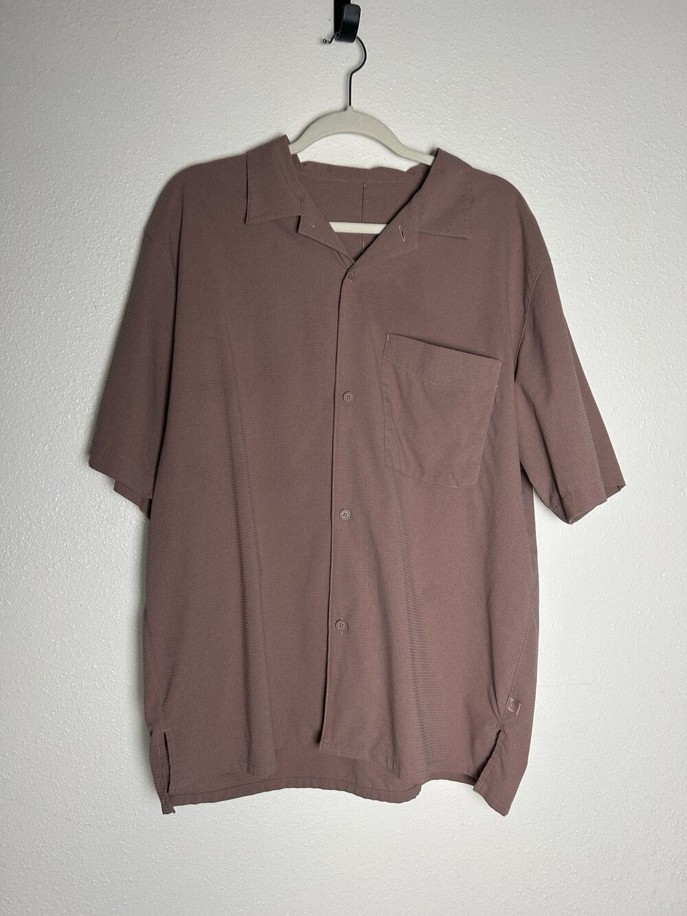 Lululemon Airing Easy Camp Collar Shirt Button Up Twilight Rose Size 2XL